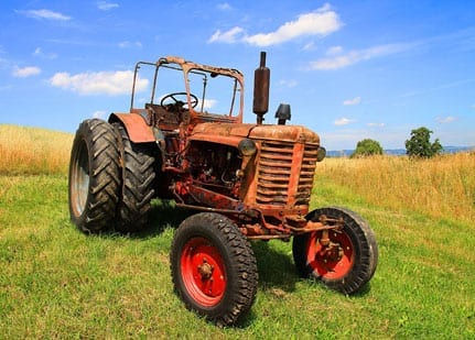 Postkarte Traktor