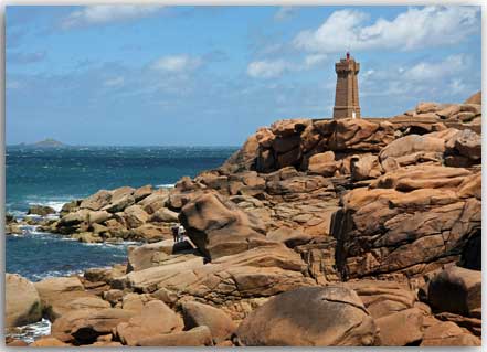 Postkarte Leuchtturm Bretagne