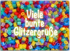 Postcard Viele bunte Glitzergruesse