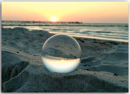 Postkarte Sonnenaufgang an der Ostsee