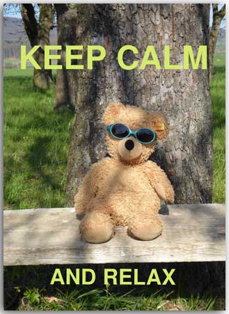 Postkarte Keep Calm and Relax