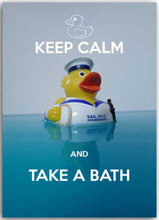 Postcard Keep Calm and take a Bath