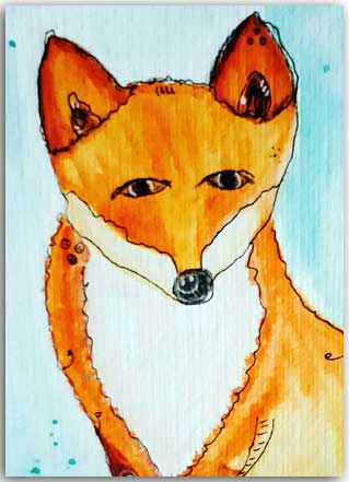 Postkarte Fuchs