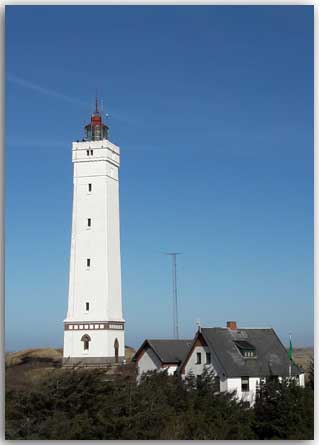 Postkarte Leuchtturm Blåvandshuk