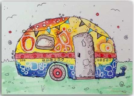 Colourful caravan